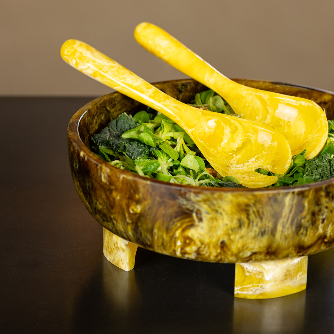 Salad Servers Yellow sun, Pavone styling, Brut 1 web
