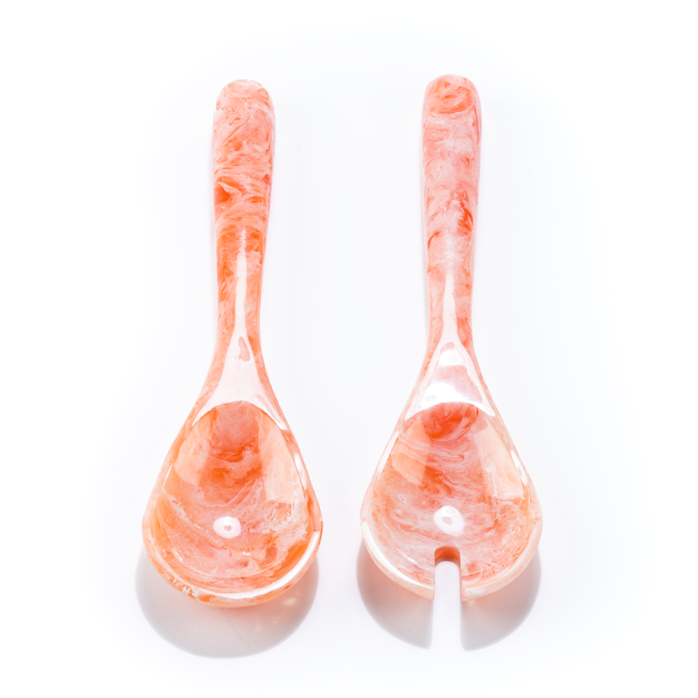 Salad Servers Pavone, salmon 1 web